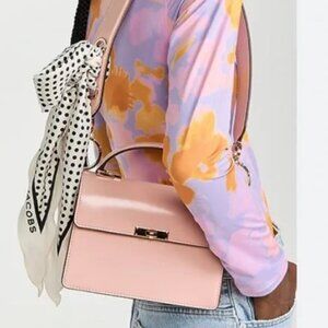 New! Marc Jacobs The Downtown Satchel Bag  -Pink smooth leather with bag scarf